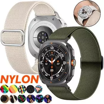 Эластичный ремешок для Samsung Galaxy Watch Ultra Bands 47 мм для мужчин и женщин, мягкий эластичный нейлоновый ремешок без зазора для Samsung Watch Ultra Band Samsung Galaxy watch Ultra
