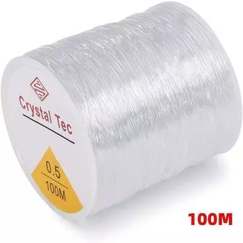 Эластичный шнур 0,5 мм, нитки для бисероплетения, эластичные шнуры из волокна для изготовления ювелирных изделий, 100 м 1pc
