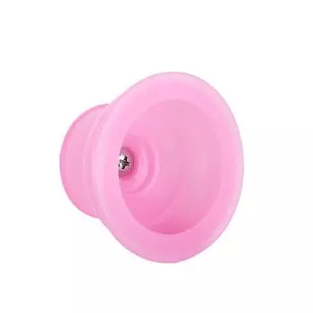 Эластичный силиконовый вакуумный баночный аппарат для домашнего массажа и впитывания влаги Negative pressure single tank розовый