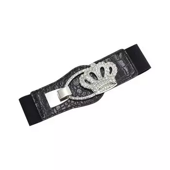 Эластичный стрейч женский пояс-кушак для платья, широкие резинки для юбки, пояс с хрустальной пряжкой, пояс-корсет для талии 05