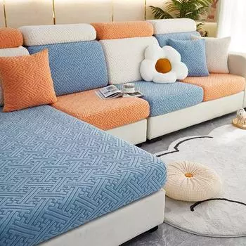 Эластичный замшевый чехол для дивана в национальном стиле, нескользящий простой современный чехол для дивана, универсальный универсальный чехол, универсальный чехол на четыре сезона 50-65cm*50-65cm*5-20cm