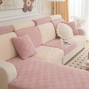 Эластичный замшевый чехол для дивана в тонкую полоску, нескользящий простой современный чехол для дивана, универсальный универсальный чехол 50-65cm*50-65cm*5-20cm