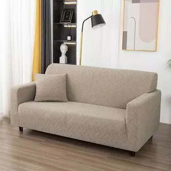 Эластичный жаккардовый чехол для дивана, эластичный чехол для кресла, флисовый чехол для дивана и стула для гостиной, 1/2/3/4 местный, моющийся 1 шт. 1Seat 90-130CM