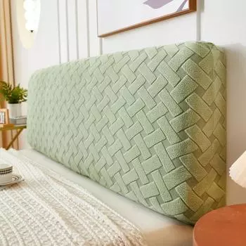 Эластичный жаккардовый чехол для изголовья кровати, однотонный, мягкий, универсальный чехол для изголовья кровати, защитные чехлы для спинки кровати в спальне W120 x H50-60cm