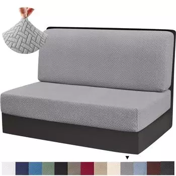 Эластичный жаккардовый чехол для обеденной зоны на автодоме, защита животных, моющийся двухместный диванчик для автофургона, автомобильные скамейки, чехлы для ресторана белый