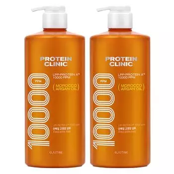 Эластиновый протеин Clinic Protein High Nutrition Шампунь с цветочно-мускусным ароматом, 1 л, 2 шт.