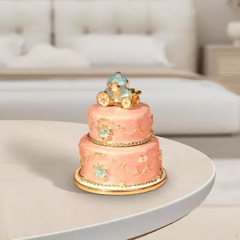 Элегантная эмалированная шкатулка для стильного хранения и демонстрации драгоценностей синий