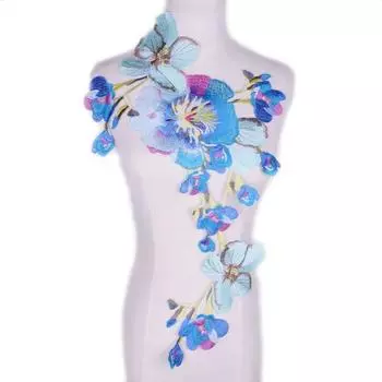 Элегантная аппликация на одежду, большие нашивки на одежду, вышитые нашивки в виде цветка пиона, шитье красный