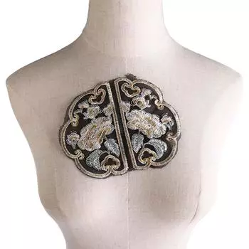 Элегантная аппликация на одежду, изысканная наклейка на одежду, сделай сам, вышитые нашивки в китайском стиле, шитье жёлтый