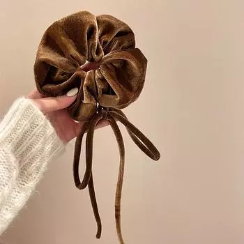 Элегантная бархатная лента-скранчи для волос для женщин и девочек, эластичные резинки для волос, аксессуары, резинка для волос, веревка, головной убор about 11x35 cm