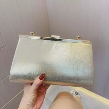 «Элегантная блестящая банкетная сумка»: Универсальная сумка через плечо для ужинов и вечеринок. золотой