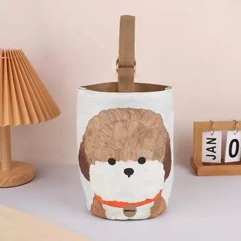 Элегантная большая вместительная сумка-ведро в стиле ретро с изображением медведя, собаки, щенка, холщовая сумка-тоут, сумка-мумия в корейском стиле, сумки для покупок 25*21cm