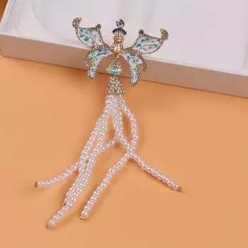 Элегантная брошь-бабочка в виде поп-бабочки, винтажная роскошная брошь с бахромой, универсальный корсаж, женские аксессуары