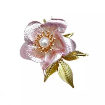Элегантная брошь-булавка «Камелии» с искусственным жемчугом, аксессуар для лацкана, изысканные ювелирные аксессуары для свадебного наряда розовый