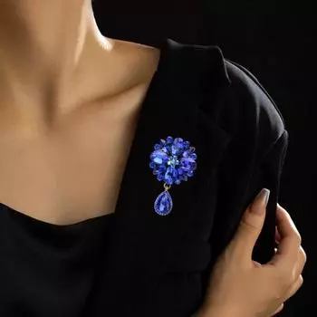 Элегантная брошь-капля, сверкающие стразы, инкрустация, булавка для одежды, платье, пальто, костюм, значок с лацканами, аксессуары для свадебного костюма жёлтый