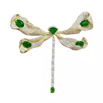 Элегантная брошь со стрекозой из циркона, грандиозное и модное пальто, аксессуар для одежды, брошь, креативный нагрудный цветок, аксессуар для женщин