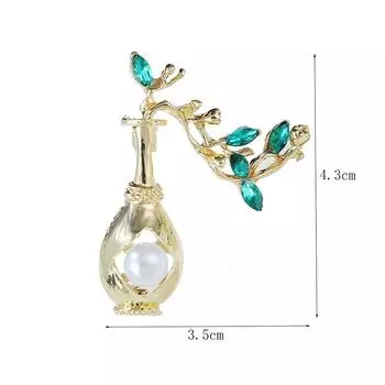 Элегантная брошь в виде вазы в китайском стиле для женщин, одежда, пальто, ювелирные изделия, аксессуары, подарки 1pc