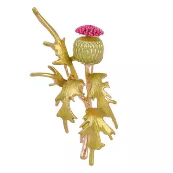 Элегантная цветочная брошь из сплава для женской одежды, стразы, зеленая примула, ручная работа, легкая бижутерия