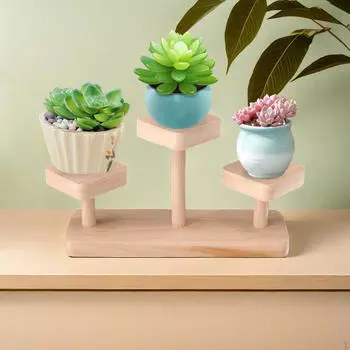 Элегантная деревянная подставка для ювелирных изделий и статуэток B