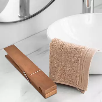 Элегантная деревянная вешалка для полотенец для ванной и кухни A