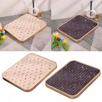 Элегантная деревянная вставка для ящика. Мягкие и элегантные кольца. Вставка для хранения ювелирных изделий. Стильный поднос для демонстрации колец. бежевый