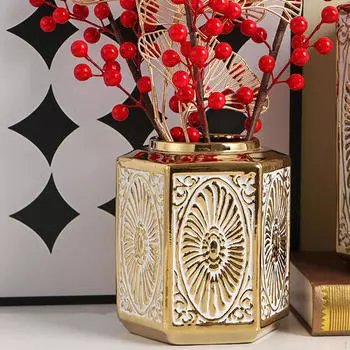 Элегантная фарфоровая банка для чая с крышкой для домашнего декора L