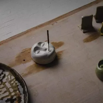 Элегантная форма лица курильница для домашнего декора белый