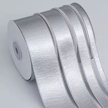 Элегантная гофрированная лента с металлическим серебряным бантом из ленты ручной работы украшения для волос украшения аксессуары аксессуары ленты украшения для дома 1cm*10 yards