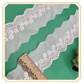 Элегантная и изысканная хлопковая ажурная вышитая ткань хлопковое кружево модные аксессуары для одежды подол кружево поделки изготовление лент 5cm*10 Yards