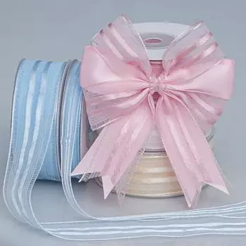 Элегантная и изысканная вертикальная прозрачная сетчатая лента, ручная работа, сделай сам, цветок, подарок, украшение для волос, бант, разноцветные ленты, поделки, изготовление лент 1cm*100 Yards