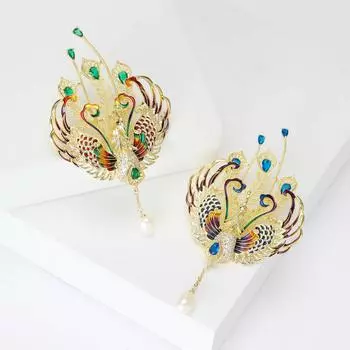Элегантная и великолепная микро-инкрустированная цирконием брошь Феникс изысканная мода женский костюм корсаж аксессуары животное
