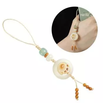 Элегантная китайская цепочка для телефона из бусин Бодхи, уникальная подвеска для телефона Бодхи, подвесной аксессуар ручной работы для вечеринок и личного использования A