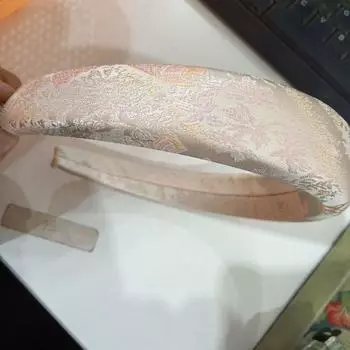 Элегантная китайская вышитая повязка на голову Милая изысканная повязка Французский жаккард из атласа Обруч для волос Женский Style4