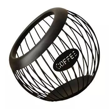 Элегантная корзина для хранения кофе с отверстием для организации кухонных принадлежностей и поддержания порядка и стиля в вашем пространстве чёрный