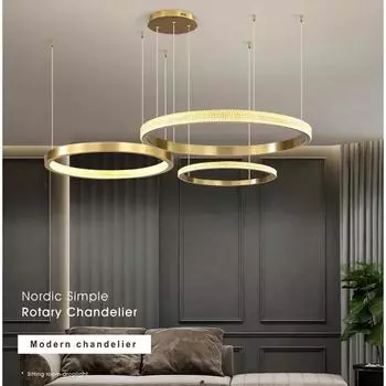 Элегантная круглая люстра в скандинавском стиле для современного дома, регулируемая по высоте, акриловая форма, светильники для гостиной и столовой neutral light