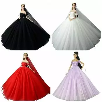 Элегантная кукольная свадебная одежда для кукол Dream Wedding BJD, кукольное платье, костюм, подарок для девочки Style 4