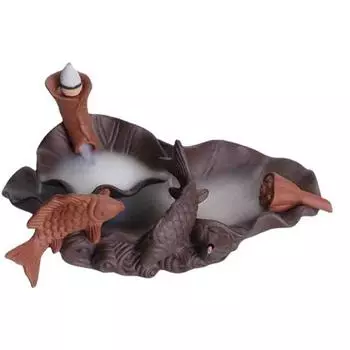 Элегантная курильница с дизайном лотоса и пруда, декоративная, уменьшает беспокойство