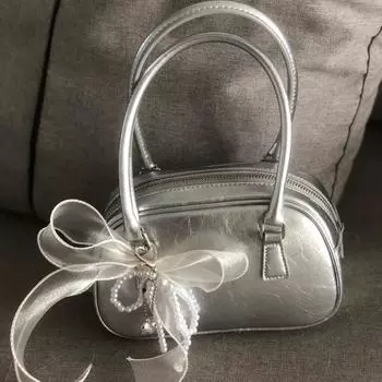 Элегантная лента с бантом и жемчужным сердцем, подвеска, нежный ремешок для телефона, ремешок с жемчужным бантом, подвеска в виде сердца для женщин