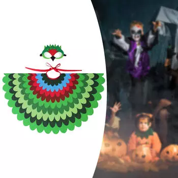 Элегантная маска с крыльями павлина для детских костюмированных вечеринок Outer Brown