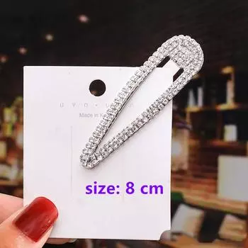 Элегантная металлическая заколка-капля со стразами для волос для женщин и девушек, заколка для волос, невидимка, аксессуары для украшения волос, заколка-автомат, заколка-гребень, головной убор