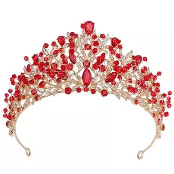 Элегантная многоцветная литая нить ручной работы хрустальная свадебная тиара свадебная корона