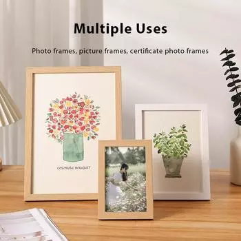 Элегантная многофункциональная рамка для фотографий из цельного дерева, настольная, настенная фоторамка, рамки для картин, рамки для сертификатов 10 X15 cm белый
