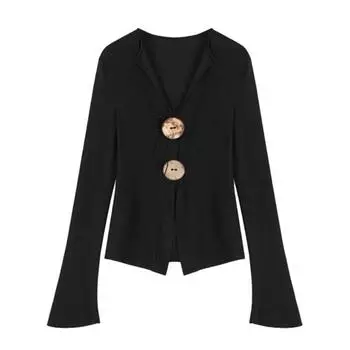 Элегантная модная повседневная футболка с V-образным вырезом для женщин, длинный рукав, осенние плиссированные футболки со шнуровкой, женская одежда, однотонные облегающие футболки 24834 One Size белый