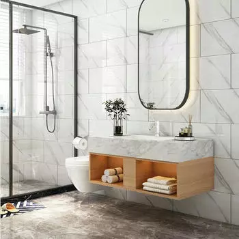 Элегантная наклейка на плитку с эффектом мрамора для декора кухни и ванной комнаты Style B