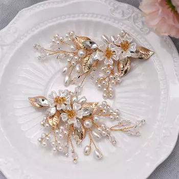 Элегантная обувь, очаровательные свадебные пряжки, ювелирные изделия, банкетные зажимы, украшения, аппликация