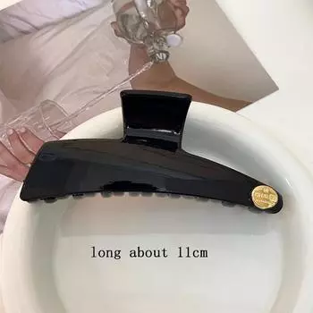 Элегантная однотонная геометрическая заколка-краб для волос для женщин, девушек, держатель для длинных густых волос, зажим-краб, заколка для волос, шпилька, модные аксессуары для волос