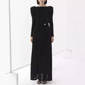 «Элегантная осенняя плиссированная юбка с металлической пряжкой»