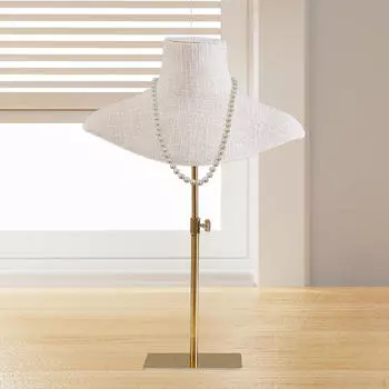 Элегантная подставка для ювелирных изделий и ожерелий Silver Square Base