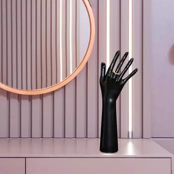 Элегантная подставка для ювелирных изделий на столешнице — продемонстрируйте свои кольца и ожерелья Black Short