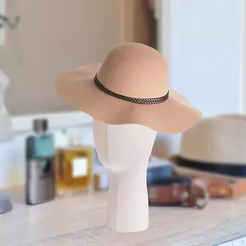 Элегантная подставка-манекен для волос и украшений beige white